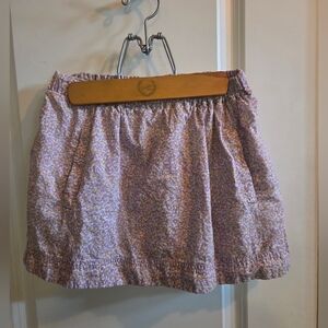 Floral Purple Skirt Jcrew 100% Cotton Mini Skirt